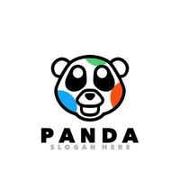 panda cabeça símbolo logotipo vetor