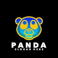 panda linha logotipo vetor