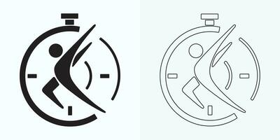 ilustração do ícone do relógio em estilo simples. assista a ilustração vetorial de rosto em fundo isolado. conceito de negócio de sinal de alarme de tempo. vetor