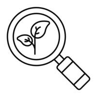 ícone de design moderno de pesquisa ecológica vetor