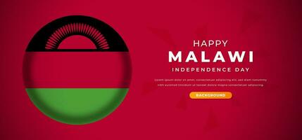 feliz malawi independência dia Projeto papel cortar formas fundo ilustração para poster, bandeira, anúncio, cumprimento cartão vetor