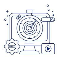 moderno Projeto ícone do seo alvo vetor