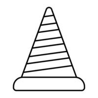 design vetorial moderno de cone de construção vetor