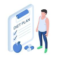 conceptual plano Projeto ilustração do dieta gráfico vetor
