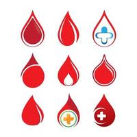 imagens de logotipo de gota de sangue vetor