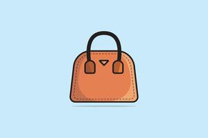 na moda plano meninas festa Bolsa vetor ilustração. beleza moda objetos ícone conceito. mão e ombro bolsas modelos dentro moderno estilo vetor Projeto.