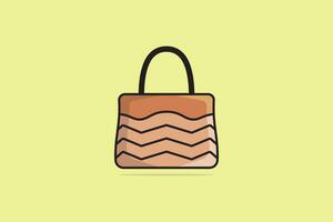 elegante mulheres mão Bolsa vetor ilustração. beleza moda objetos ícone conceito. elegante mulher bolsas plano vetor Projeto. fêmea acessórios, elegante bolsas isolado em amarelo fundo.