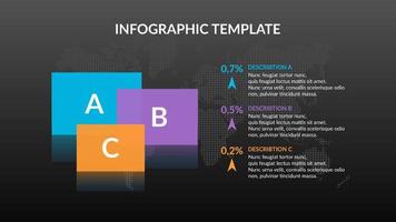 modelo de infográfico colorido vetor