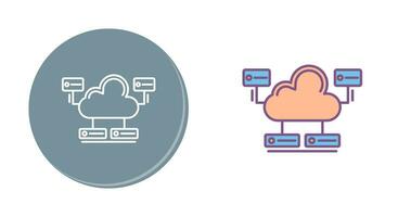 ícone de vetor de banco de dados em nuvem