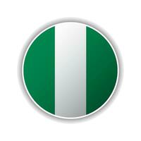 abstrato círculo Nigéria bandeira ícone vetor