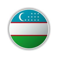 abstrato círculo uzbequistão bandeira ícone vetor