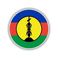 abstrato círculo Novo Caledônia bandeira ícone vetor