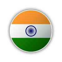 abstrato círculo Índia bandeira ícone vetor