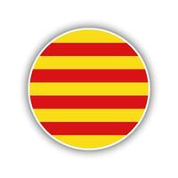 abstrato círculo Catalunha bandeira ícone vetor