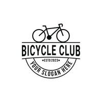 bicicleta clube logotipo Projeto vintage retro estilo vetor