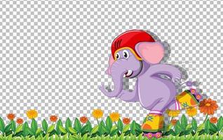 elefante usando patins vetor