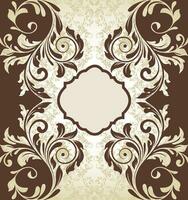 vintage fundo com ornamentado elegante abstrato floral Projeto vetor