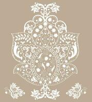 vintage fundo com ornamentado floral Projeto vetor