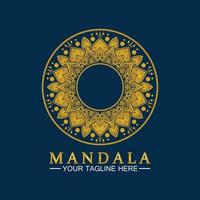 flor de ouro mandala vetor logotipo modelo ilustração design