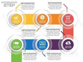 infográfico de círculo de vetor. modelo para diagrama vetor