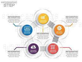 vetor de design de infográficos e ícones de marketing