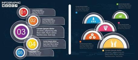 vetor de design de infográficos e ícones de marketing