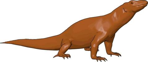 dinossauro assustador selvagem réptil vetor ou cor ilustração