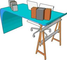 uma mesa cenário vetor ou cor ilustração