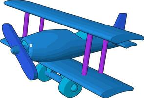 uma único biplano brinquedo vetor ou cor ilustração