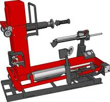 vetor ilustração do uma vermelho calibre torno branco fundo