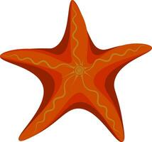laranja estrelas do mar vetor ou cor ilustração
