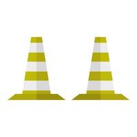 cone de trânsito ilustrado em fundo branco vetor