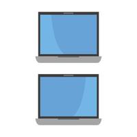 laptop ilustrado em fundo branco vetor