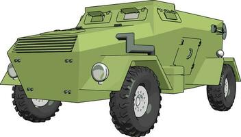 3d vetor ilustração em branco fundo do uma verde blindado militares veículo