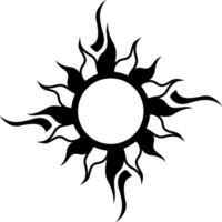 Sol tatuagem, tatuagem ilustração, vetor em uma branco fundo.