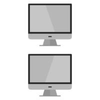 computador ilustrado em fundo branco vetor