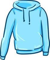 uma à moda azul um casaco com capuz vetor ou cor ilustração