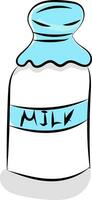 garrafa do leite vetor ou cor ilustração