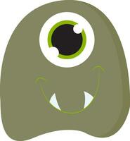 monstro com verde olhos vetor ou cor ilustração