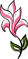 esboço do Rosa flor vetor ou cor ilustração