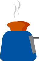 uma trabalhando azul torradeira vetor ou cor ilustração