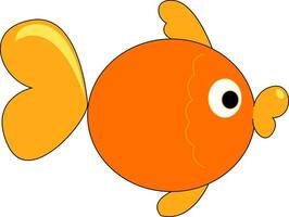 pintura do a laranja peixe, vetor ou cor ilustração.