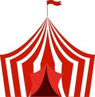 a elegante vermelho circo barraca vetor ou cor ilustração