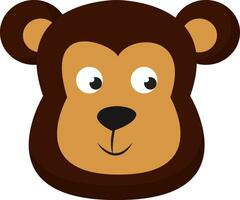 clipart do a face do uma fofa pequeno Urso vetor ou cor ilustração