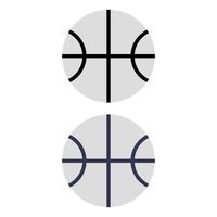 bola de basquete ilustrada em fundo branco vetor