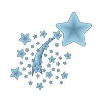 azul tiroteio Estrela com azul Estrela ilustração vetor