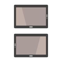 tablet ilustrado em fundo branco vetor