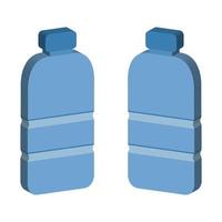 garrafa de água ilustrada em fundo branco vetor
