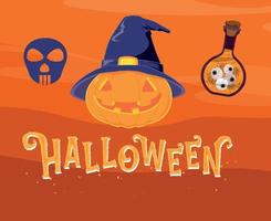 resumo 31 de outubro halloween feriado design festa abóbora escuridão vetor