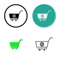 ícone de vetor de compras global exclusivo